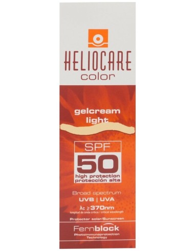 Heliocare Gel Crema Spf 50 Color Light, 50 Ml