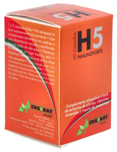 Ergonat Galenic H5 Inmunoforte 40Caps