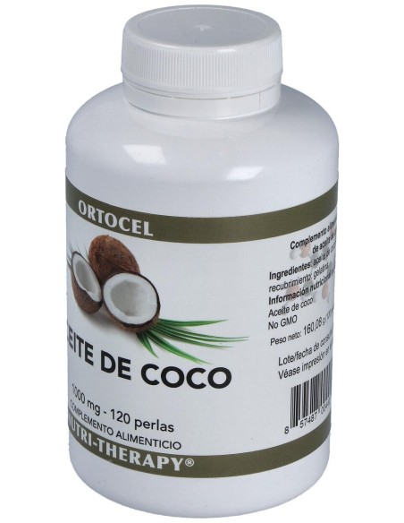 Ortocel Nutri-Therapy Aceite De Coco 1000Mg 120Perlas