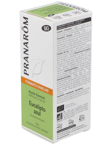 Pranarôm Aceite Esencial De Eucalipto Azul Bio Formato Familiar 30Ml