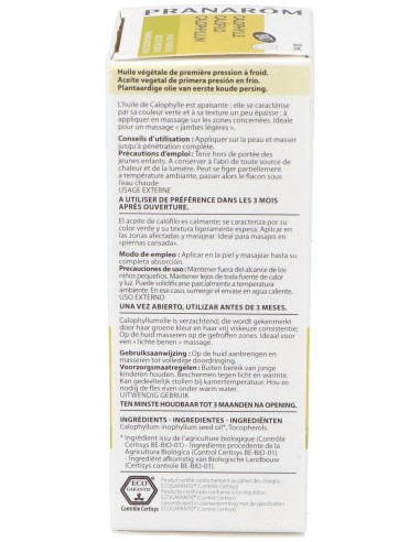 Pranarôm Bio Aceite Vegetal Calófilo 50Ml