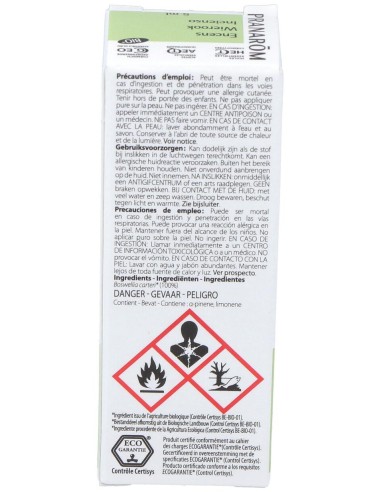 Incienso Aceite Esencial Bio 5Ml.