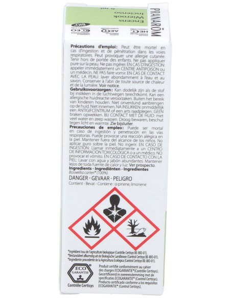 Incienso Aceite Esencial Bio 5Ml.