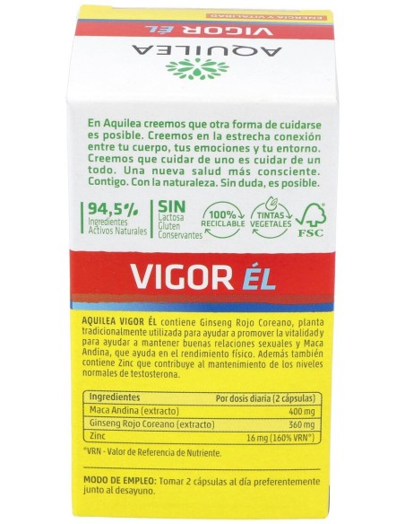 Aquilea Vigor Él, 60 Cápsulas