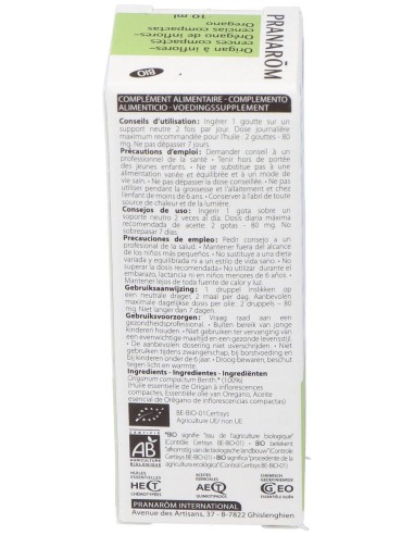 Oregano Inflorescencias Comp.Ac. Esencial 10Ml.Bio
