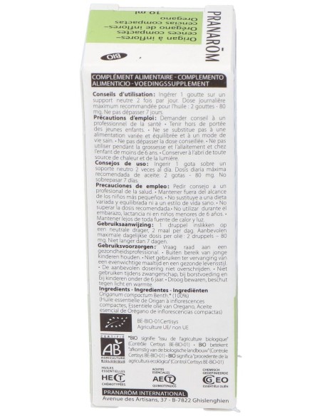 Oregano Inflorescencias Comp.Ac. Esencial 10Ml.Bio