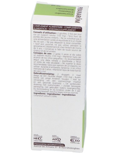 Pranarôm Aceite Esencial De Cilantro 10Ml