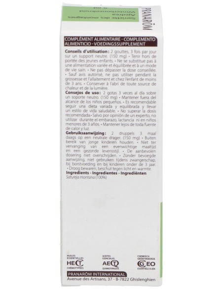 Pranarôm Bio Aceite Esencial De Ajedrea 5Ml