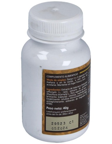 Valeriana Y Pasiflora 450Mg. 90Cap.