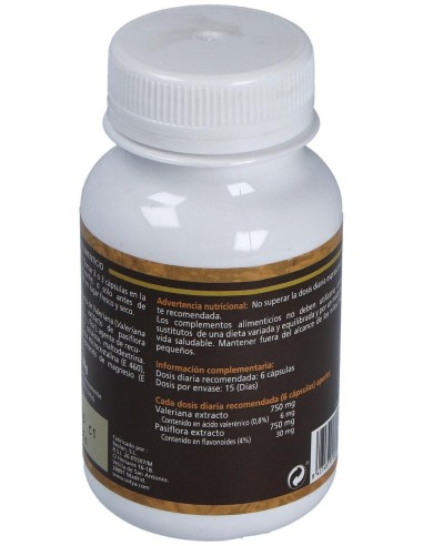Valeriana Y Pasiflora 450Mg. 90Cap.