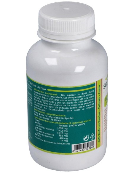 Sotya Café Verde + Garcinia + Chitosán + Cromo 650Mg 90Cáps