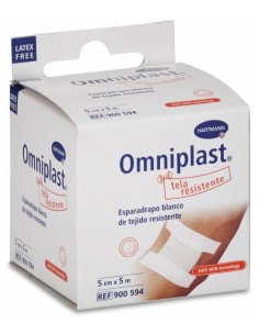 Omniplast Esparadrapo Hipoalérgico Tejido Resistente 5Mx5Cm 1Ud