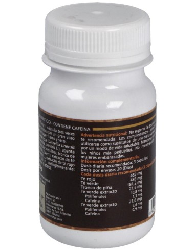 Sotya Té Rojo + Té Verde + Piña 500Mg 60Cáps
