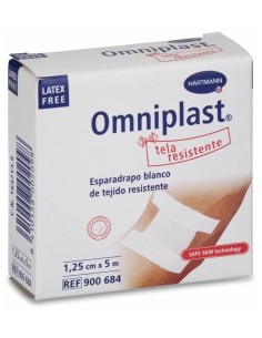 Omniplast® Esparadrapo Tela Hipoalérgico Blanco 5Mx1,25Cm 1Ud