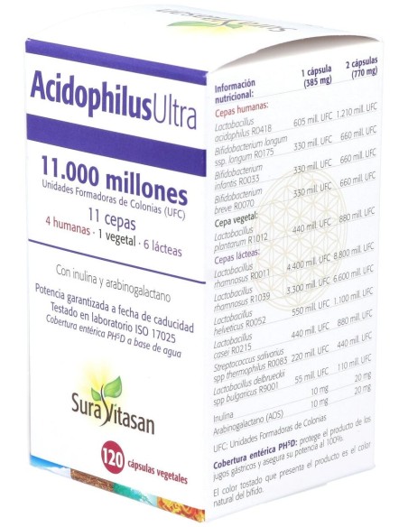 Sura Vitasan Acidophilus Ultra 120 Cápsulas
