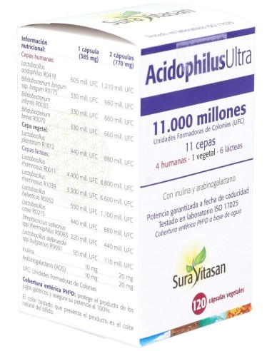 Sura Vitasan Acidophilus Ultra 120 Cápsulas