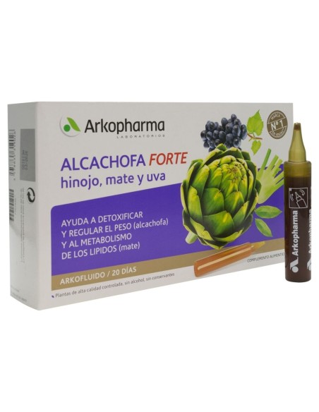 Arkopharma Arkofluido Alcachofa Forte Ultraconcentrado + Aloe Vera 20Ampollas