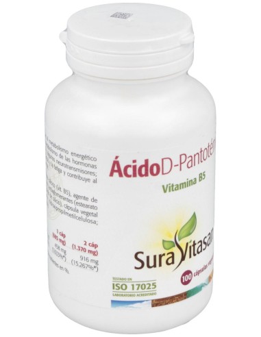 Sura Vitasan Acido Pantotenico 500Mg 100Caps