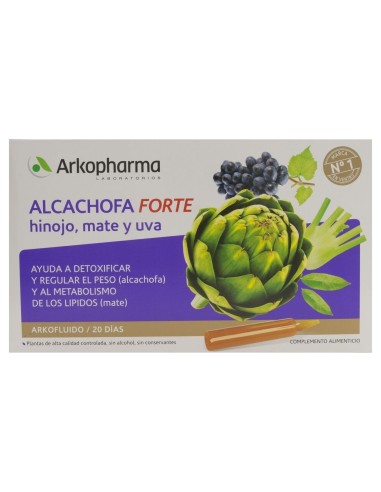 Arkopharma Arkofluido Alcachofa Forte Ultraconcentrado + Aloe Vera 20Ampollas