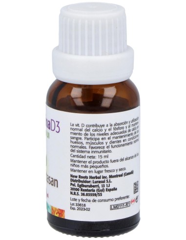 Vitamina D3 Liquida 15Ml.