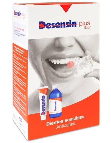 Pack Desensin Plus Flúor Pasta, 125 Ml + Colutorio, 500 Ml