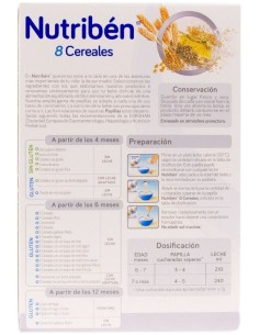 Nutriben Papilla 8 Cereales 600 Gramos 2