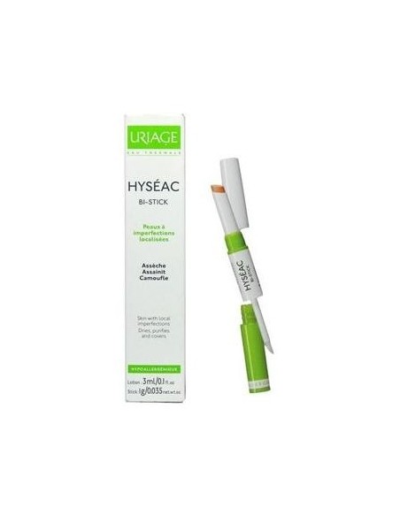 Uriage Hyséac Bi-Stick Piel Con Imperfecciones, Loción 3 Ml + Stick 1 G