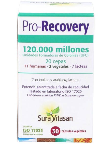 Sura Vitasan Pro-Recovery Vegetales 30Caps