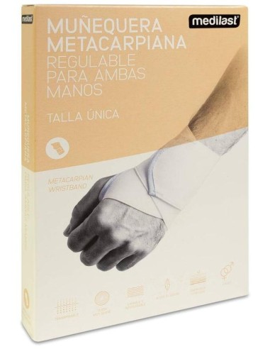 Medilast Trauma Plus Muñequera Metacarpiana Blanco T-Única 1Ud