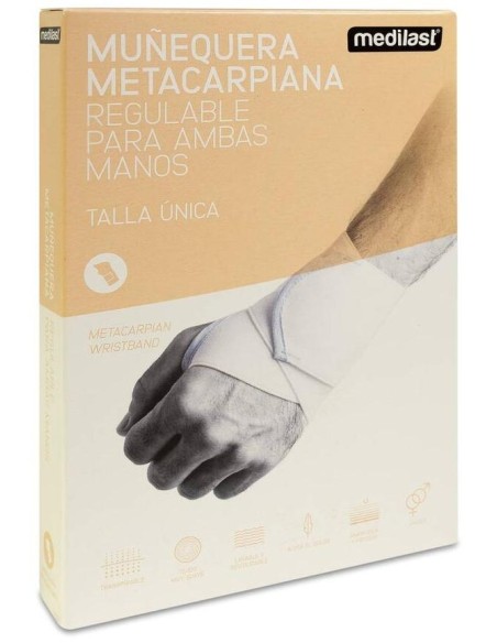 Medilast Trauma Plus Muñequera Metacarpiana Blanco T-Única 1Ud