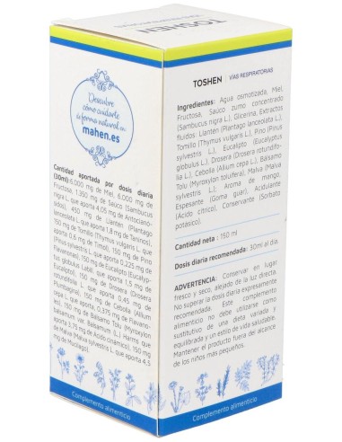 Mahen Toshen Jarabe 150Ml