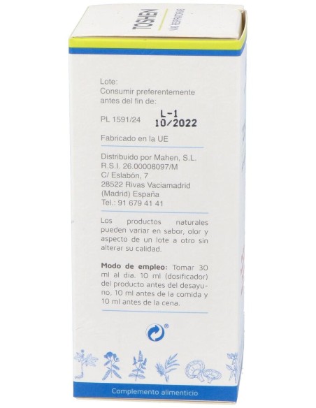 Mahen Toshen Jarabe 150Ml
