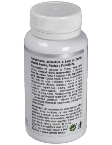 Prisma Natural Carbon Probiotico 550Mg 90Caps