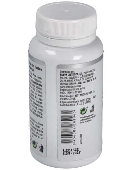 Prisma Natural Carbon Probiotico 550Mg 90Caps
