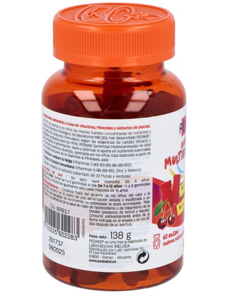 Pediakid Gominolas Multivitaminadas 60Gominolas