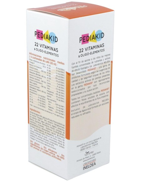 Pediakid 22 Vitaminas-Oligoelementos Jarabe 250Ml.