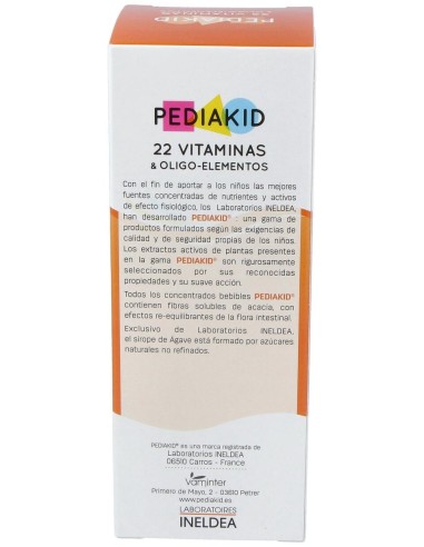 Pediakid 22 Vitaminas-Oligoelementos Jarabe 250Ml.