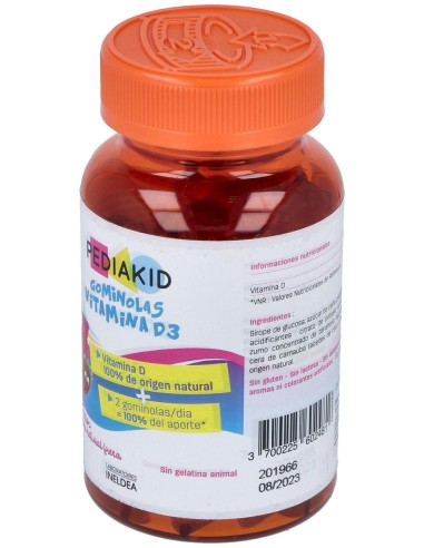 Pediakid Gominolas Vitamina D3 60Gominolas