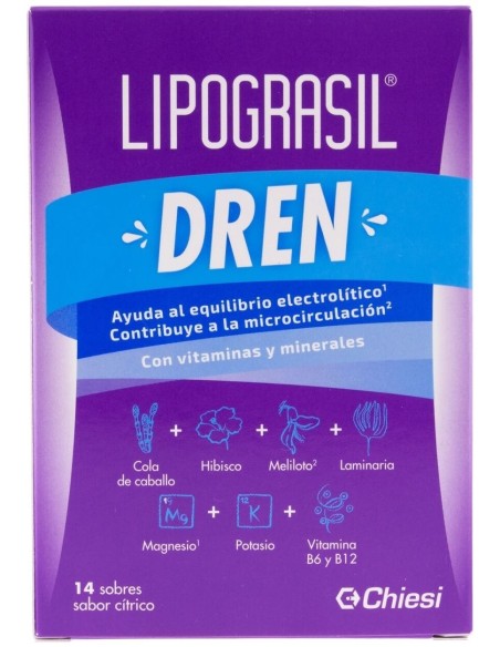 Lipograsil Drenante Sabor Cítrico, 14 Sobres