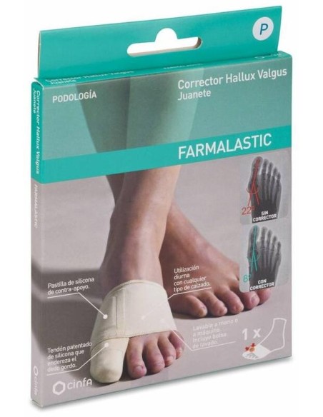 Farmalastic Corrector Juanete/Hallux Valgus Talla Pequeña, 1 Ud