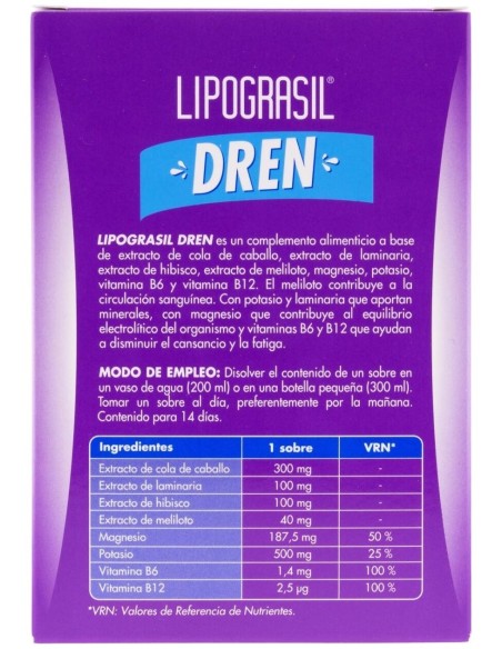 Lipograsil Drenante Sabor Cítrico, 14 Sobres