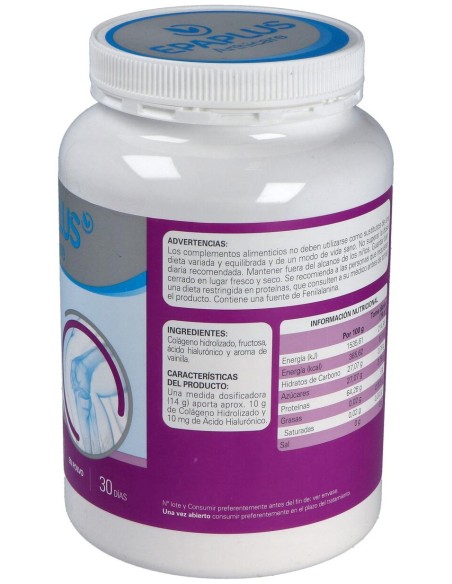 Epaplus Colágeno + Ác. Hialurónico 30 Días En Polvo 420G