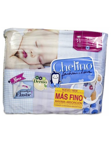 Chelino Fashion Y Love Pañales Gateo Talla 4 (9-15 Kg), 34 Uds