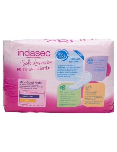 Indasec Dermoseda Maxi Good Night, 12 Uds