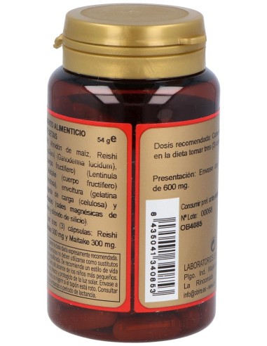 Obire Reishi Shitake Maitake 300Mg 90Caps