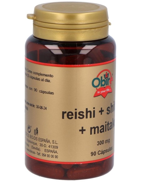 Obire Reishi Shitake Maitake 300Mg 90Caps
