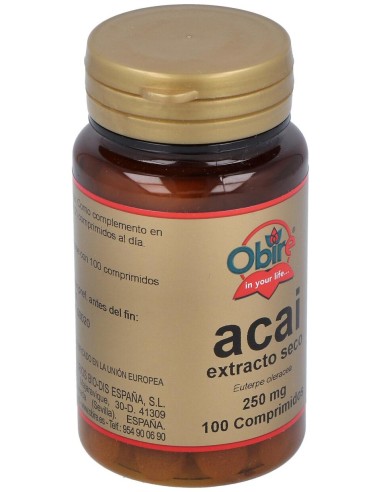 Obire Acai 250Mg 100 Comprimidos