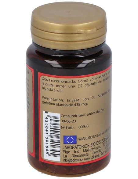 Obire Betacaroteno 10.000 U.I. 90 Perlas