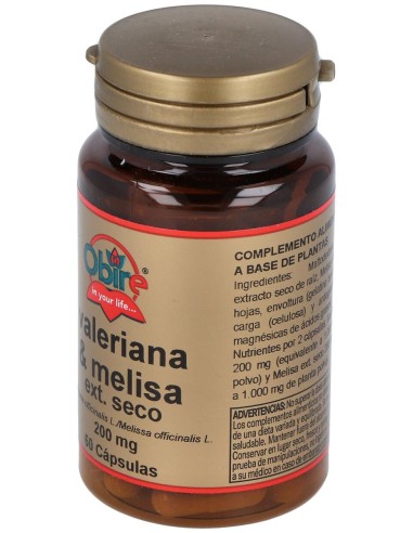 Valeriana + Melisa 200Mg (Ext. Seco) 60Cap.