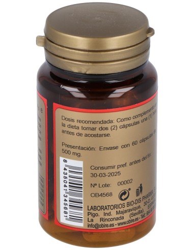 Valeriana + Melisa 200Mg (Ext. Seco) 60Cap.